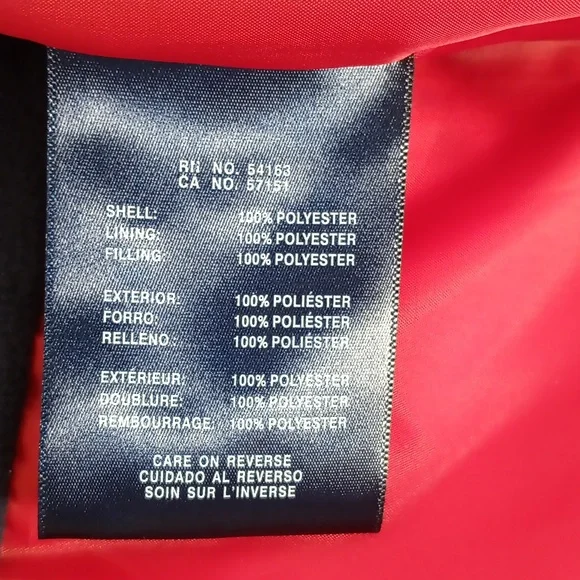 Tommy Hilfiger navyblue winter puffer Jacket small hooded full zipper unisex New - Picture 7 of 12